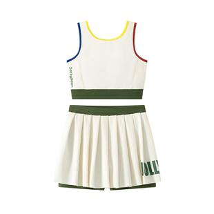 jolly bean丨女童泳装25夏季新款速干复古分体四角撞色泳衣套装