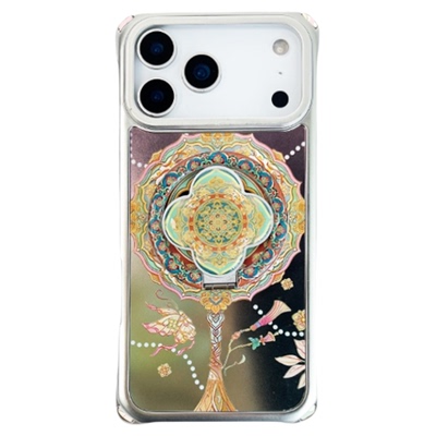 苹果17古典补妆镜磁吸支架手机壳