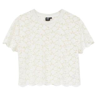 Vero ModaT恤女2025夏季新款商场同款蕾丝设计短袖上衣325201021