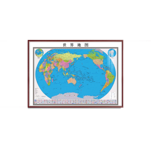2026中国世界地图挂画省市地图装饰画办公室墙面书房客厅墙画定制