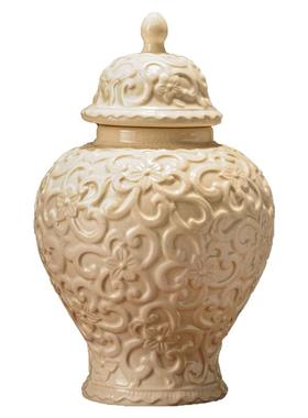 法式古风陶瓷花瓶将军罐摆件大号