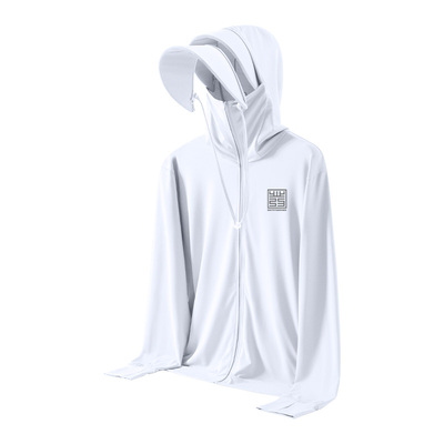 GV真维斯冰丝防晒服男女夏薄款专业防紫外线防晒衣白色连帽外套D