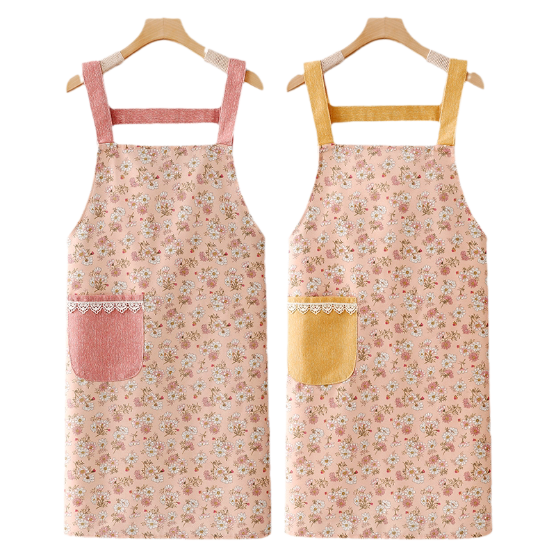 纯棉围裙家用厨房工作服女