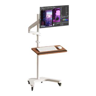 适用明基小派屏京东方小课屏21.5/27寸显示器落地悬臂可移动支架