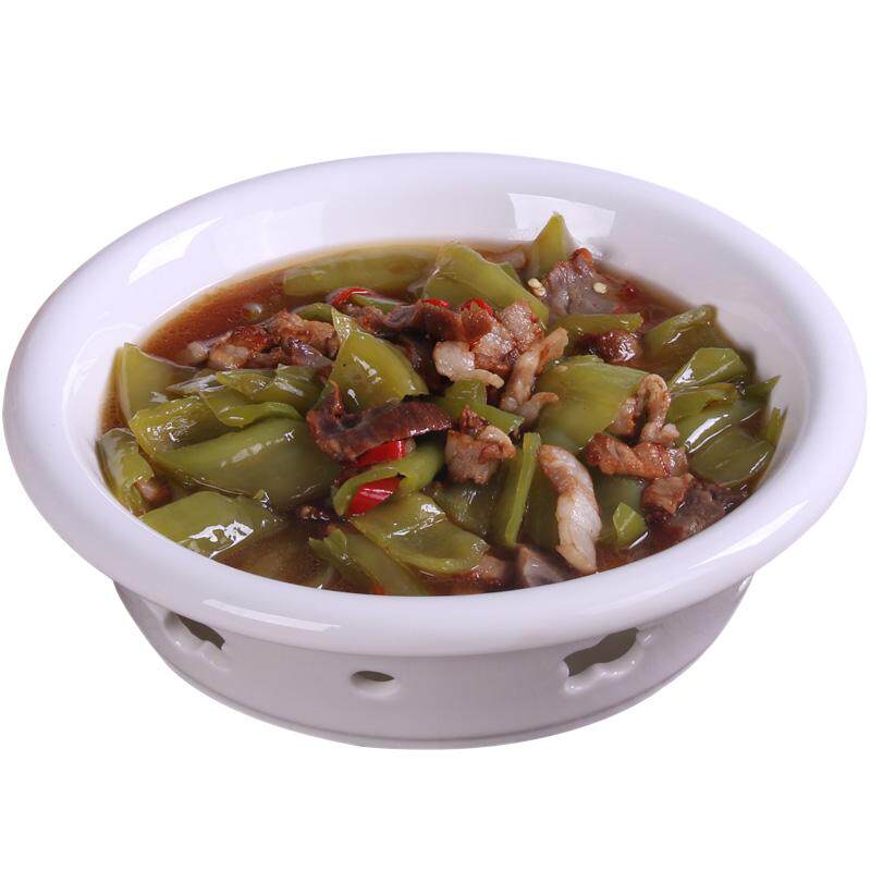 纯白蜡烛酒精灯加热明炉陶瓷保温鱼盘子菜盘家用大号酒店创意餐具