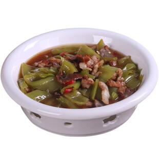 纯白蜡烛酒精灯加热明炉陶瓷保温鱼盘子菜盘家用大号酒店创意餐具