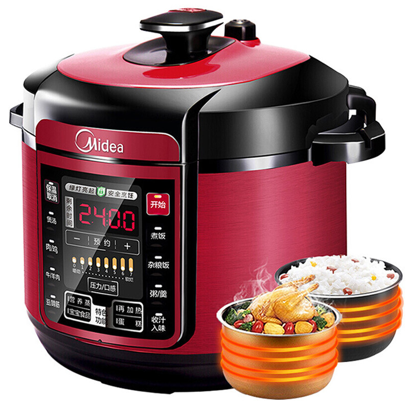 美的电压力锅5L一锅双胆官方正品