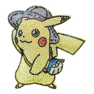 日单神奇宝贝钥匙扣皮卡丘挂件水钻宝可梦可爱书包挂饰女生包装饰