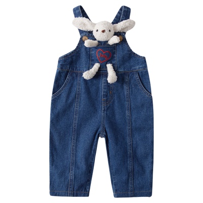 儿童牛仔背带裤2025新款