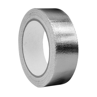 玻纤布铝箔胶带隔热保温加厚厨房油烟机烟管阻燃耐高温空调管道强力自粘锡箔纸防晒防水密封胶布灶台太阳能管