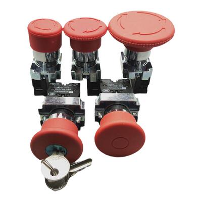 22mm蘑菇头自锁紧急停止按钮开关一常闭ZB2-BE102C XB2-BS542