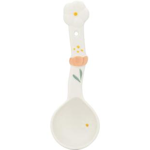 浮雕陶瓷汤勺小号家用餐勺一人一勺调羹饭勺小勺好看的勺子高级感