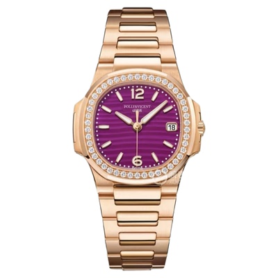 慎婕同款镶钻28mm鹦鹉螺手表