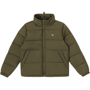 Dickies帝酷适秋冬工装小logo棉服拉立领纯色链保暖外套男女情侣