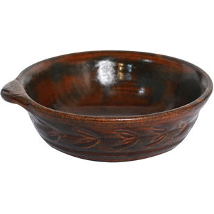 小葵川町屋 日本原装进口信乐烧山内耐高温满釉小陶碗多用小碗