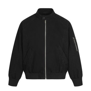 黑色短款巴恩风轻薄羽绒服男款2025新款冬季工装夹克加厚保暖外套