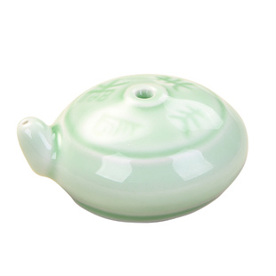 成竹堂景德镇陶瓷水滴砚滴磨墨滴水装水加水研磨墨条大号青瓷中国风摆件迷你文房书法用品专用墨滴搭配砚台用