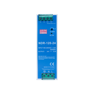 MWPS导轨开关电源EDR/NDR-120-24V5A轨道安装120W12V10A电源模块