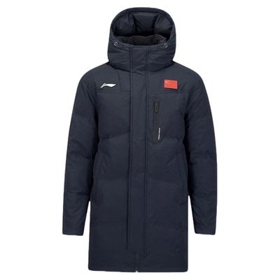 李宁中长羽绒服男女同款防寒保暖