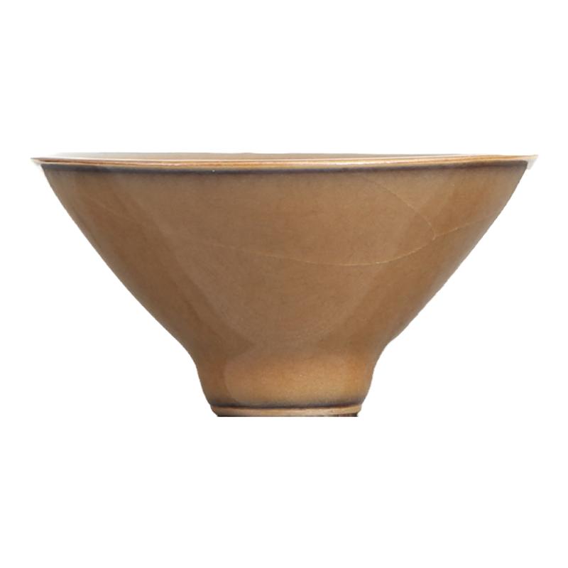 哥窑铁胎手工斗笠杯品茗杯