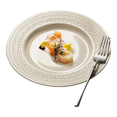 浮雕牛排餐盘西餐盘子高级感轻奢