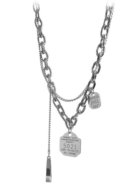 钛钢流苏项链女锁骨链设计感短款