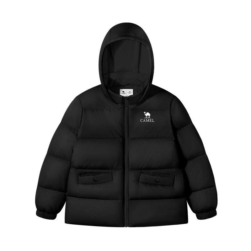 小骆驼儿童羽绒服户外保暖鸭绒连帽中大童面包服男女童外套亲子装