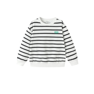 巴拉巴拉儿童长袖卫衣男童条纹打底衫女童圆领上衣2026新款春装潮