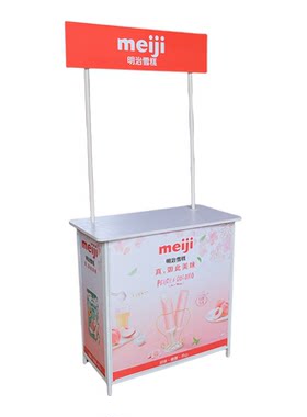 促销广告移动展台折叠便携