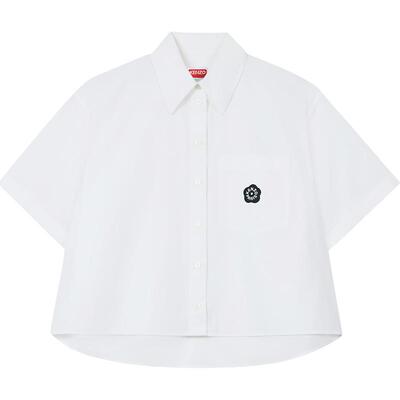 KENZO   女士海棠花BOKE 2.0短款版型休闲短袖衬衫