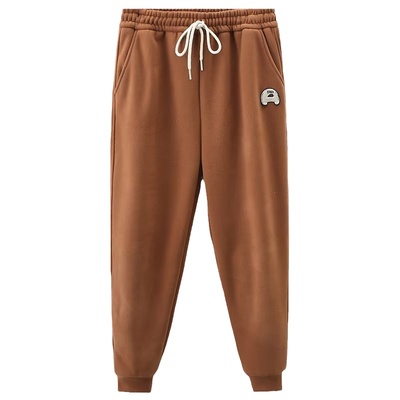 宛宛家双面绒束口裤百搭时尚