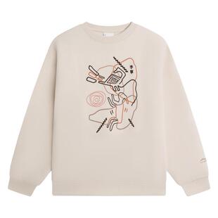 中国李宁运动潮流系列2024款长乐未央女子宽松套头卫衣AWDSB68