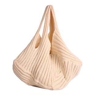 2026秋冬新款休闲百搭粗毛线针织包大容量通勤百搭单肩托特包包女