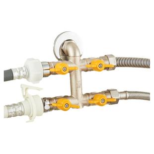 一进四出角阀带开关一分四控五通接头马桶双出水龙头洗衣机分水器