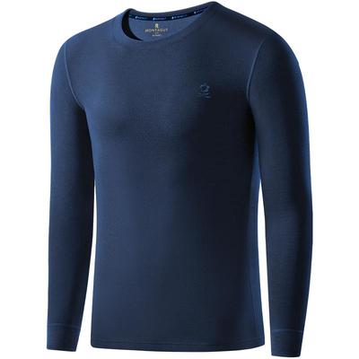 梦特娇羊绒蚕丝德绒男士保暖上衣