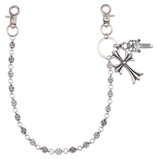 克罗多裤链挂件包包挂链宝剑圆珠十字架腰链龙虾扣牛仔裤子挂饰潮