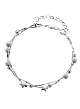 纯银双层星星手链精致时尚简约潮