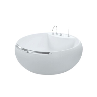 TOTO晶雅浴缸PJY1604-4HPW独立圆形贵妃泡澡浴池盆1.6米 (08-A)