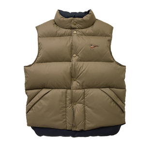 国棉壹厂90绒山鸡绣花白鹅绒羽绒马甲男女轻暖复古帕尼尼鹅绒马甲