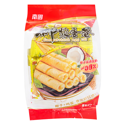 南国椰浆蛋卷405g椰奶酥脆椰子饼