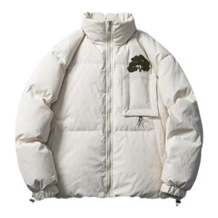 【胸口青松刺绣】TIRED国潮羽绒服冬季90白鸭绒面包服保暖外套潮