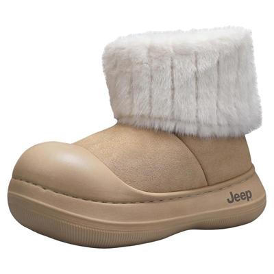 【明星同款】JEEP加绒雪地靴女款
