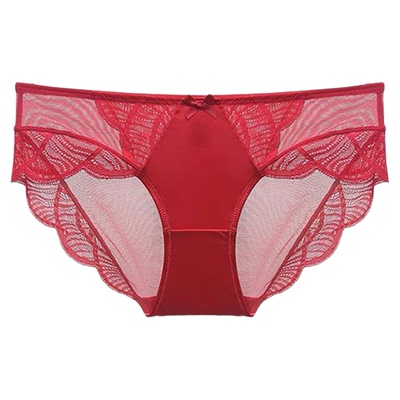 维多利亚蕾丝性感红色内裤本命年