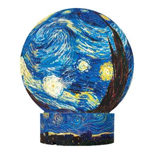 3D-JP 6英寸236片 轻触控制灯光球体3d立体拼图 梵高星夜 JA1007
