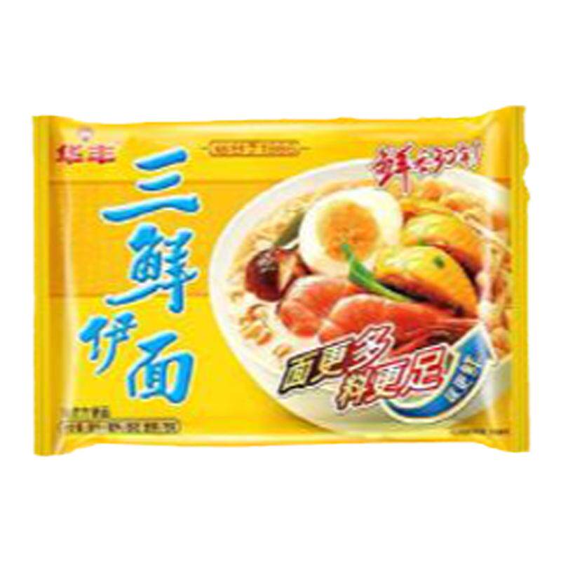 华丰三鲜伊面24包整箱装鸡汁泡面袋装干吃速食食品怀旧老式方便面