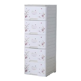 康家加厚整理收纳柜 抽屉式储物柜置物柜5层塑料子柜儿童宝宝衣柜