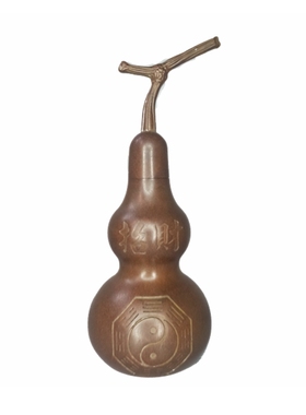 开口加厚八卦铜葫芦装饰摆件
