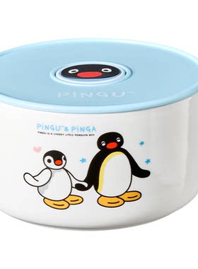 【芭芭农场】有点淘气 x Pingu官方正版IP授权陶瓷保鲜碗中号