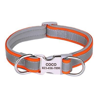 一町狗项圈中型犬反光刻字