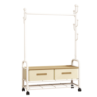 挂衣架落地卧室家用简易衣帽架可移动加粗挂杆室内客厅晾衣服架子